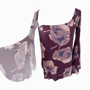 We The Free Bell Sleeve Large off the shoulder top